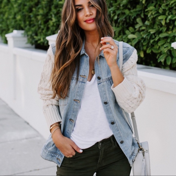 1 LEFT‼️ Buyer Fave💕Caleb Knit Denim Jacket - Picture 2 of 7